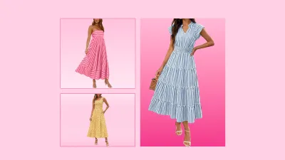 pink, yellow and blue dresses