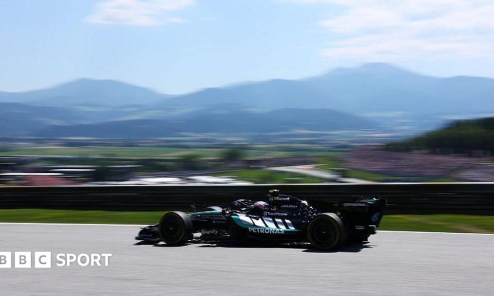 Kimi Antonelli on track in Spielberg during first practice for the Austrian Grand Prix