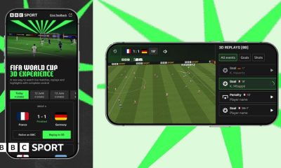 An illustration of BBC Sport's immersive 3D World Cup experience