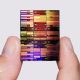 Researcher holding IBM's sub-1 nm node chip