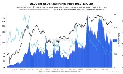 Tether (USDT) and USDC (USDC) Inflow to Exchanges