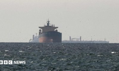 Cargo ships in the Gulf, near the Strait of Hormuz, on 11 March 2026