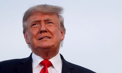 Former U.S. President Donald Trump looks on during his first post-presidency campaign rally at the Lorain County Fairgrounds in Wellington, Ohio, U.S., June 26, 2021.