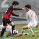 Frankfurt's Japan midfielder Daichi Kamada (L) scored the opening goal against Bayern Munich on Saturday
