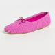 pink suede ballet flats