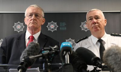 Northern Ireland secretary Hilary Benn, and PSNI chief constable Jon Boutcher attend a press conference in Belfast, 10 June 2026.
