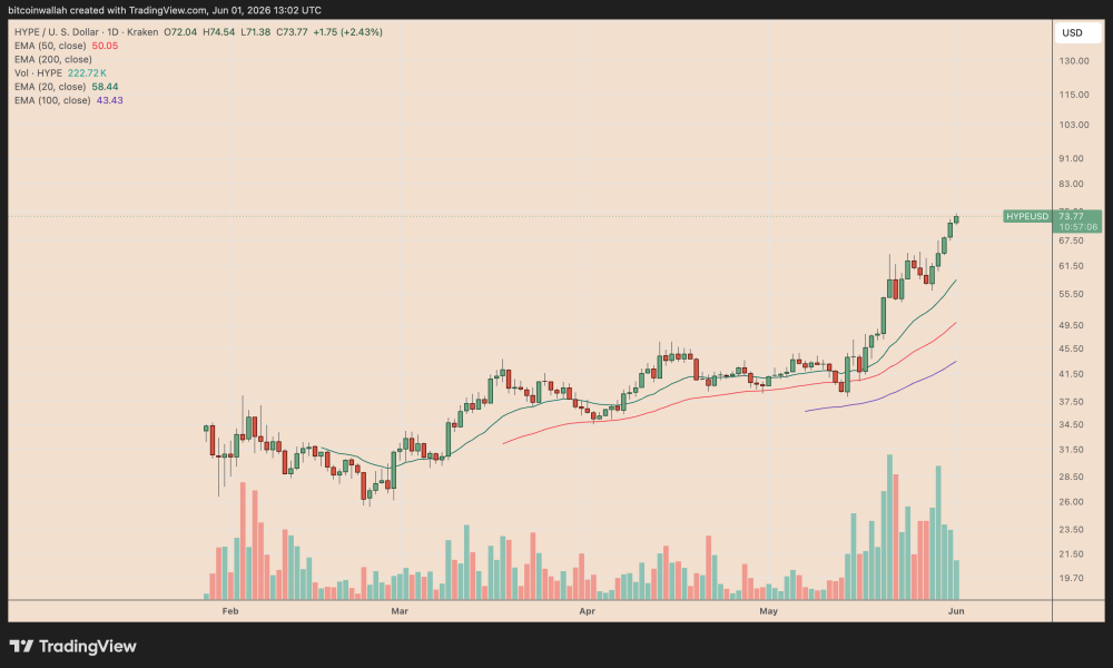 Hyperliquid’s HYPE Breakout Puts $100 Price Target in Play