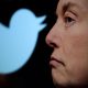 Illustration shows Elon Musk photo and Twitter logo
