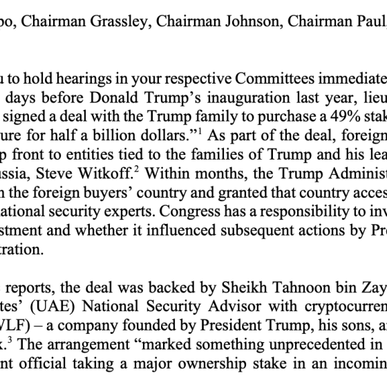 Is The Senate Finally Pulling the Plug on Trump Crypto Activities?