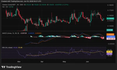 Canton (CC) price chart, source: crypto.news