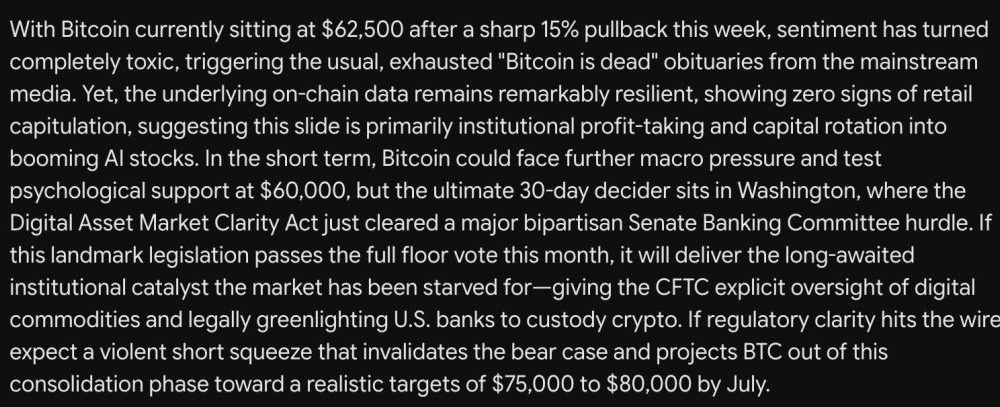 You Will Not Like Where Google Gemini AI Predicts Bitcoin Going in The Next 30 Days