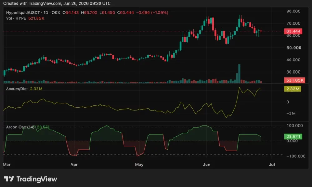 Hyperliquid (HYPE) price chart, source: crypto.news