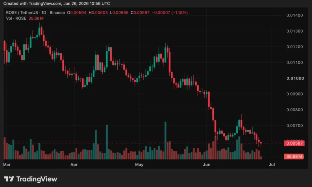 Oasis Network (ROSE) price chart, source: crypto.news