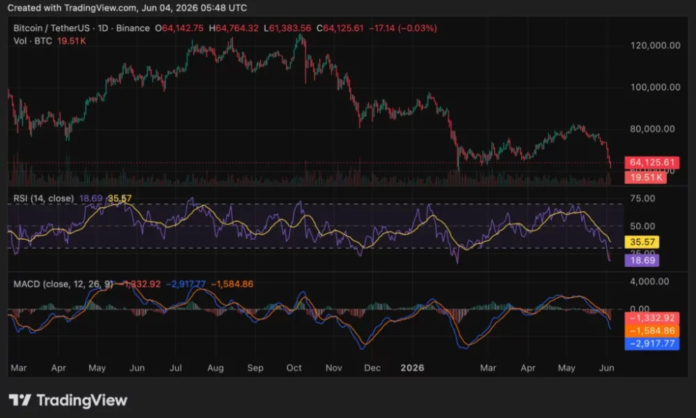 Bitcoin (BTC) price chart, source: crypto.news
