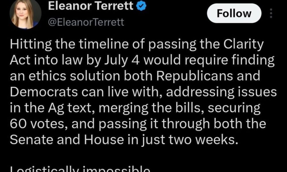 Experts Claim July 4 CLARITY Act Signing Is “Realistically Impossible”, What Happens to Crypto Now?