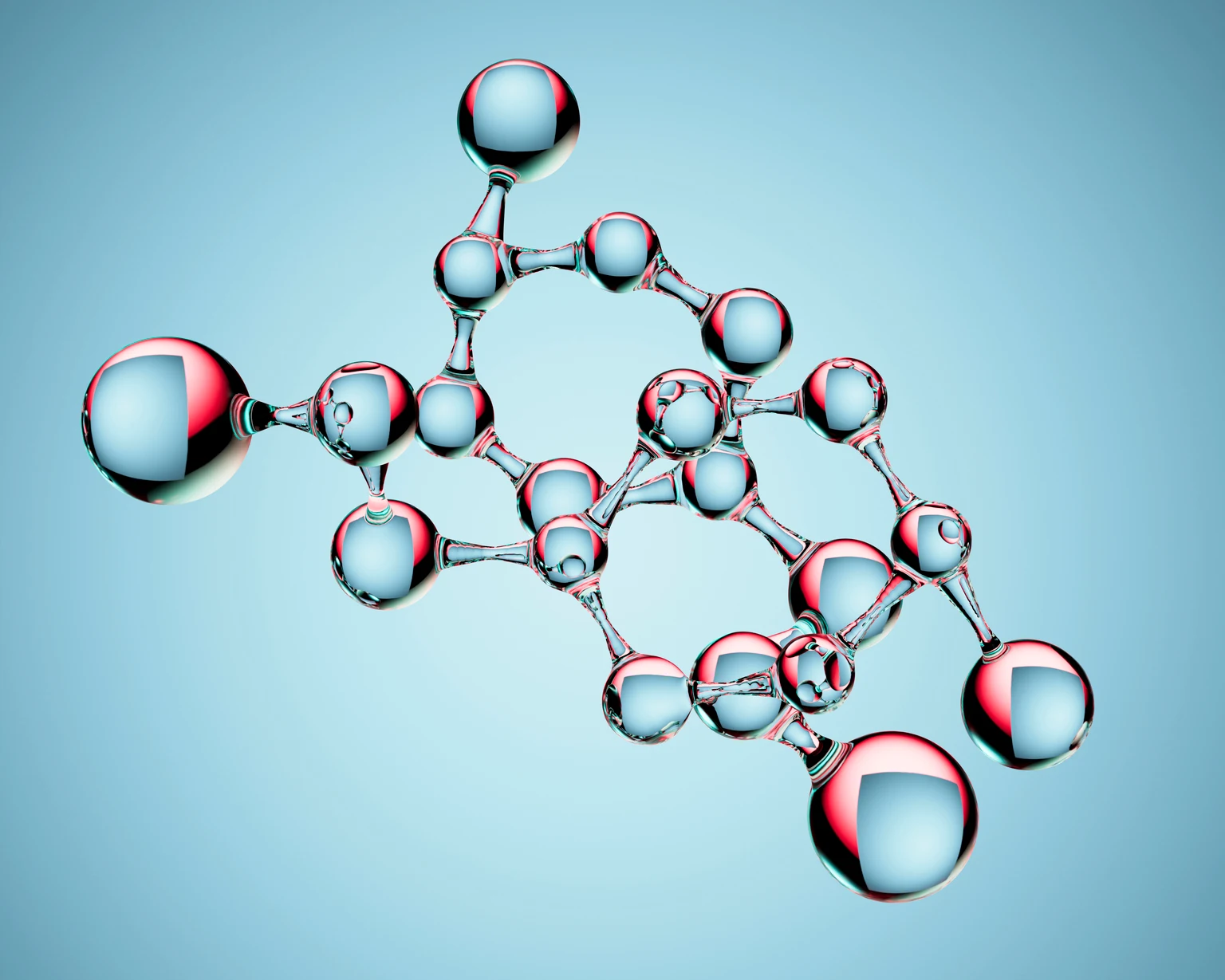 Glass molecular structure