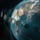 Satellite In Space Station Orbiting Earth Providing Communication Internet Connection Coverage