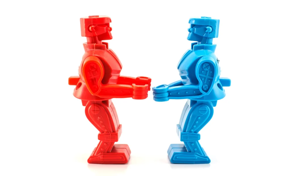 robot toy ready to fight