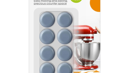 smooth sticky buttons to put on the bottom of appliances to help them slide