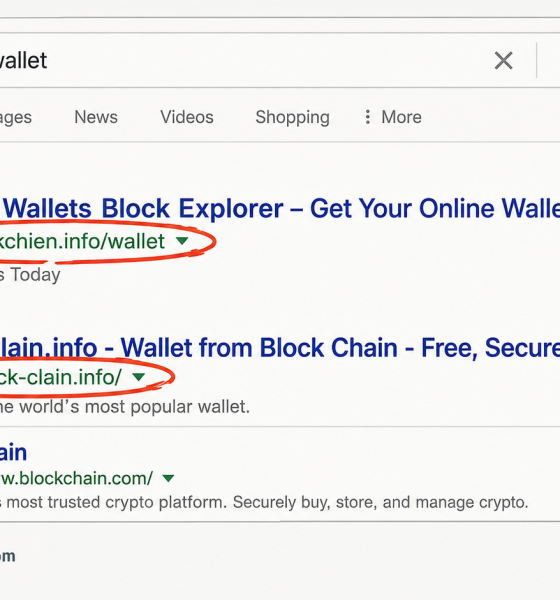 Misspelled wallet domains