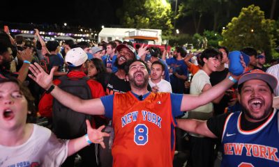 Fans celebrated all across New York City at various Knicks watch parties during Game 4 of the NBA Finals against the San Antonio Spurs.