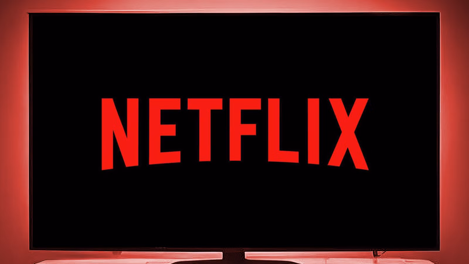 The Netflix logo on a TV screen.