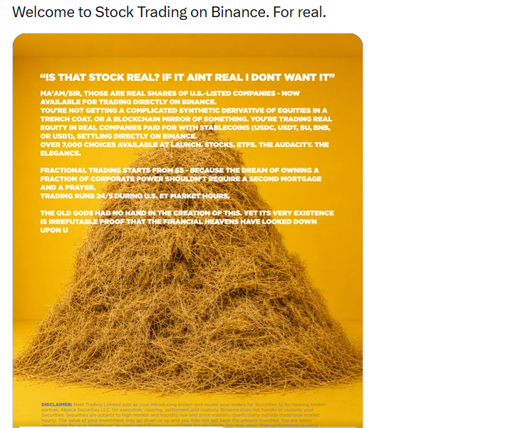 Binance Launches Tokenized US Equities with 24/5 Trading