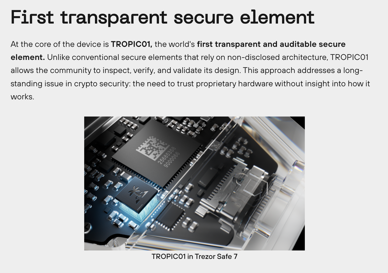 Ledger Audit Finds TROPIC01 Chip Flaw in Trezor Safe 7
