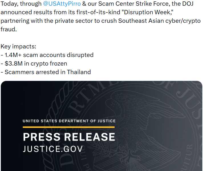 Global Crackdown Targets Southeast Asia Crypto Scam Operations