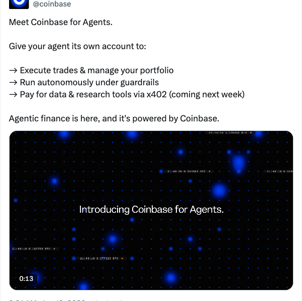 Coinbase Tool Lets AI Agents Trade Crypto, Make Payments