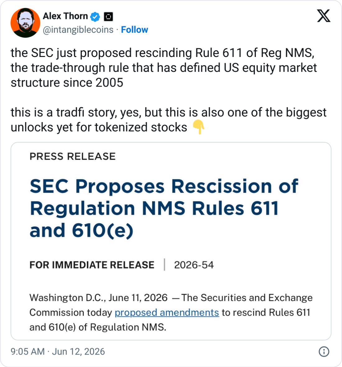 Tokenized Stocks to Win Big on SEC Rule Rescission