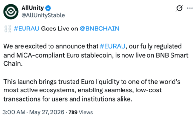 AllUnity Launches Swedish Krona Stablecoin SEKAU