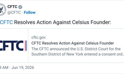 CFTC Settlement Bans Celsius Founder Mashinsky From Trading