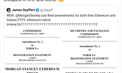 Morgan Stanley Amends ETH, SOL ETFs to Reveal Cheap Fees