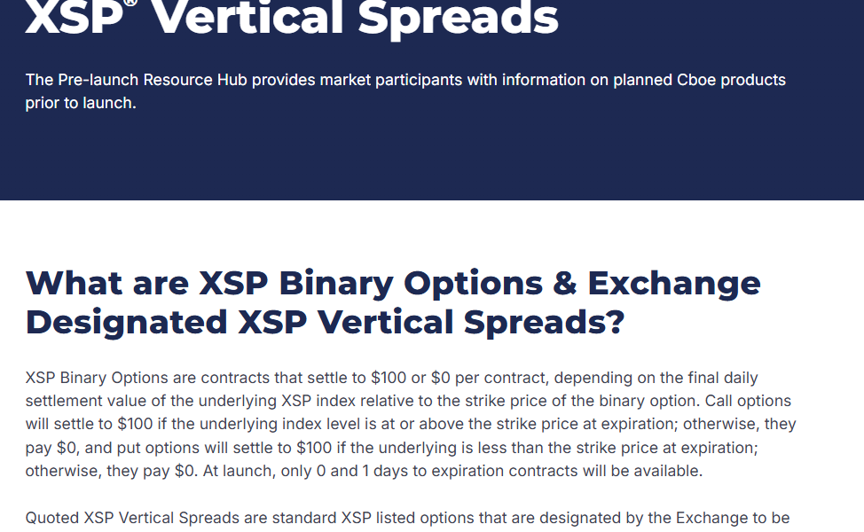 CBOE Debuts Prediction Market with S&P 500 Contracts