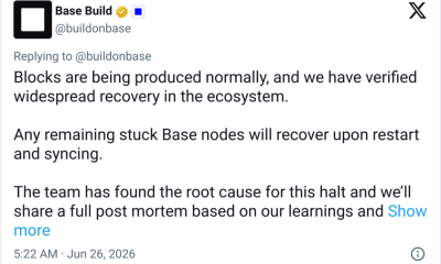 Base Resumes Block Production After 2-Hour Outage