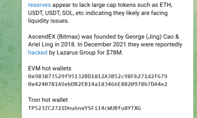 AscendEX Exchange Reportedly Faces Liquidity Issues: ZachXBT