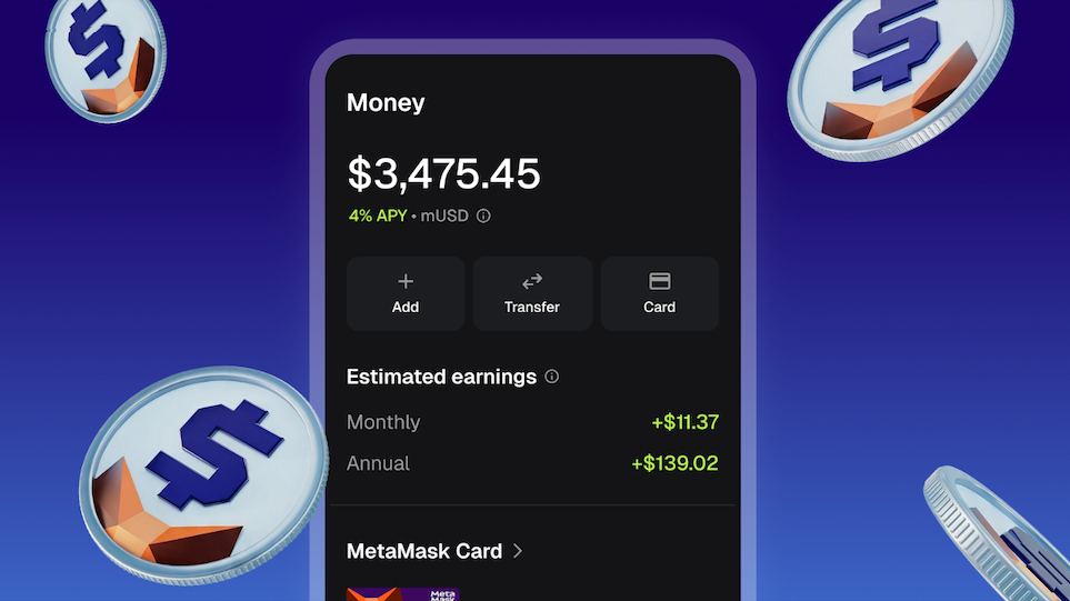 MetaMask Launches Money Account With 4% DeFi Yield