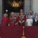 Royal Family Watches Red Arrows Flypast from Buckingham Palace Balcony