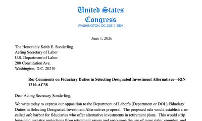 US Lawmakers Push Back on Labor Dept’s Plans to Include Crypto in 401(k)s