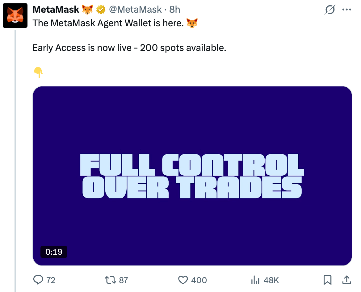MetaMask Unveils Self-Custodial Wallet for AI-powered DeFi Trading