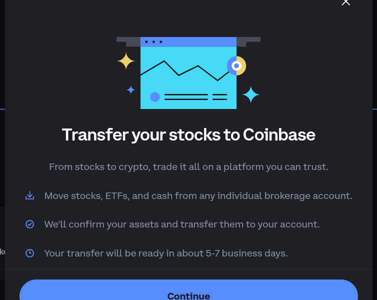 Coinbase Adds ACATS Stock Transfers in Push Beyond Crypto