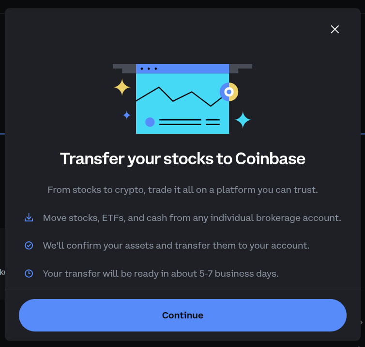 Coinbase Adds ACATS Stock Transfers in Push Beyond Crypto