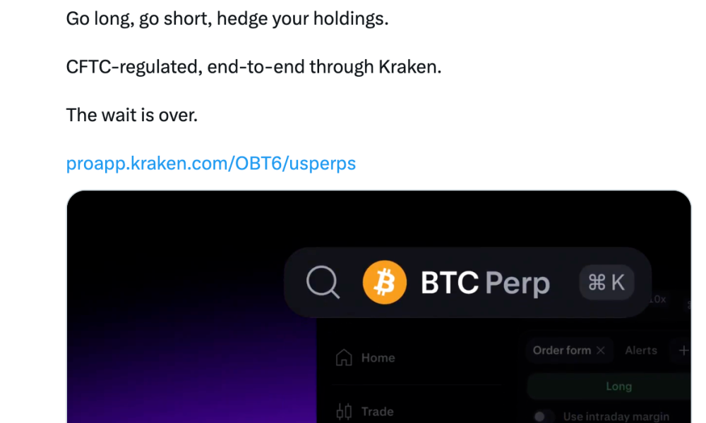 Kraken Launches Regulated Crypto Perpetual Futures in US