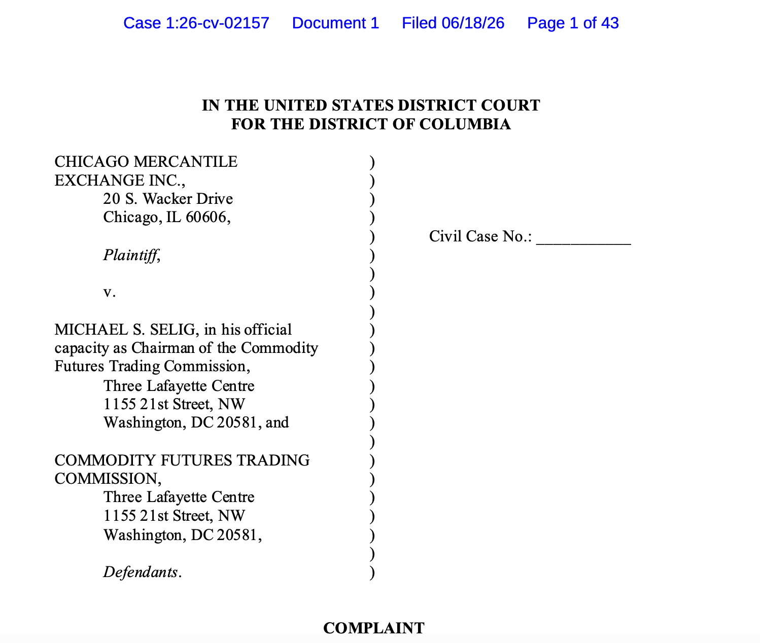 CME Group Sues CFTC Over Crypto Perpetual Futures