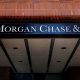 A sign outside JP Morgan Chase & Co. offices is seen in New York City, U.S., March 29, 2021.