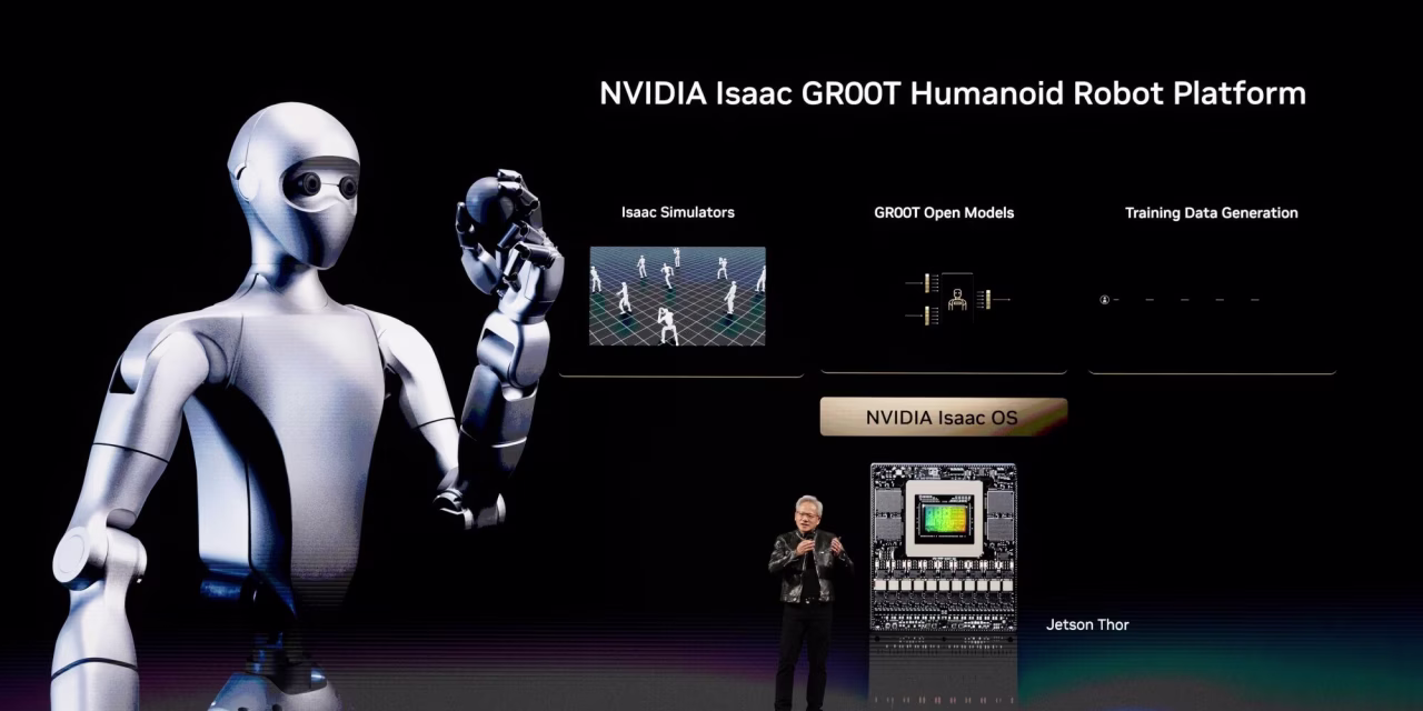 Nvidia CEO Jensen Huang at a conference today