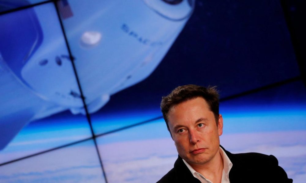 SpaceX founder Elon Musk speaks at a post-launch press conference in Cape Canaveral