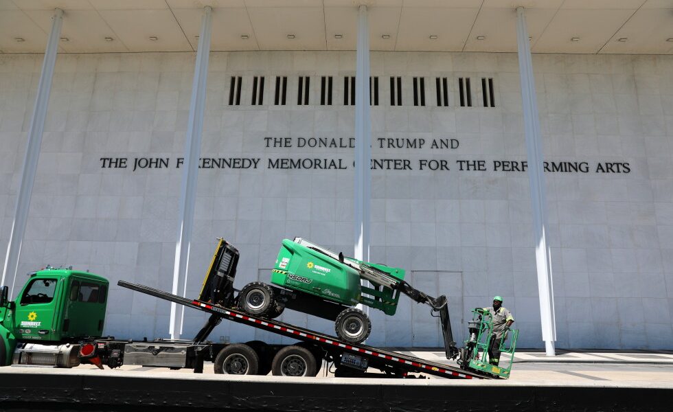 Kennedy Center begins process of removing Trump references