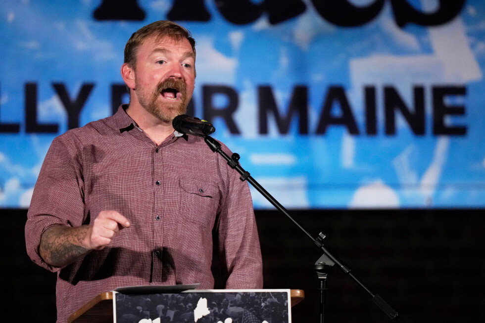Senate candidate Graham Platner addresses questions at Portland event